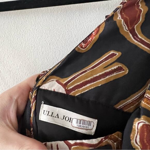 Ulla Johnson Mariam Dress Silk Midi Dress in Onyx - Picture 6 of 9